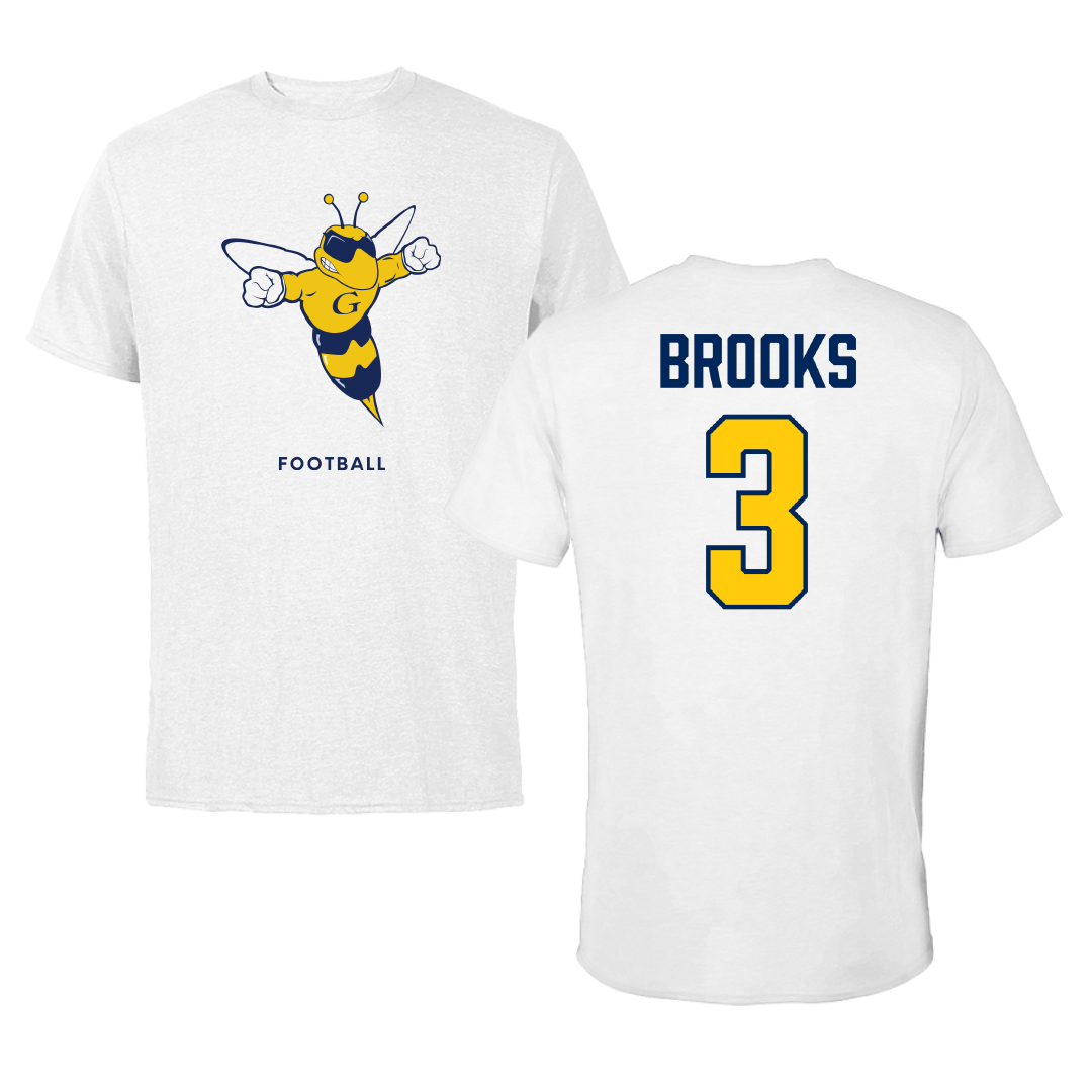 Graceland University Football White Tee - #3 CJ Brooks
