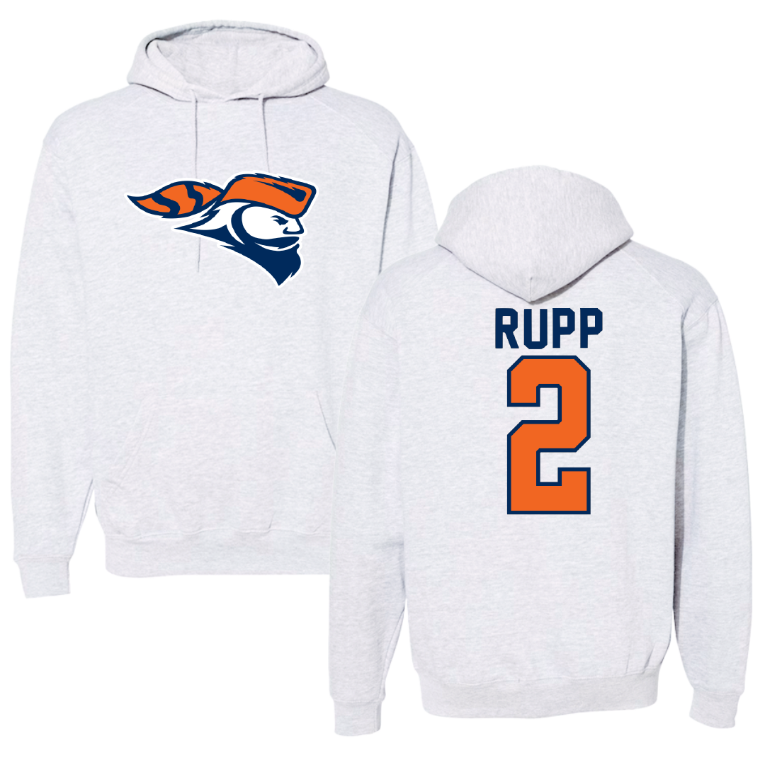 Carroll University Lacrosse Light Gray Hoodie - #2 Teah Rupp