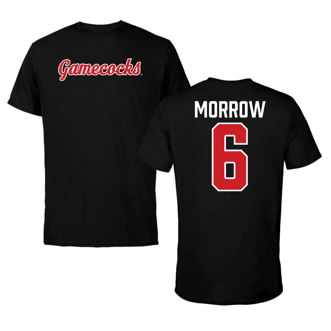 Jacksonville State University Football Black Performance Tee - #6 Xavier Morrow