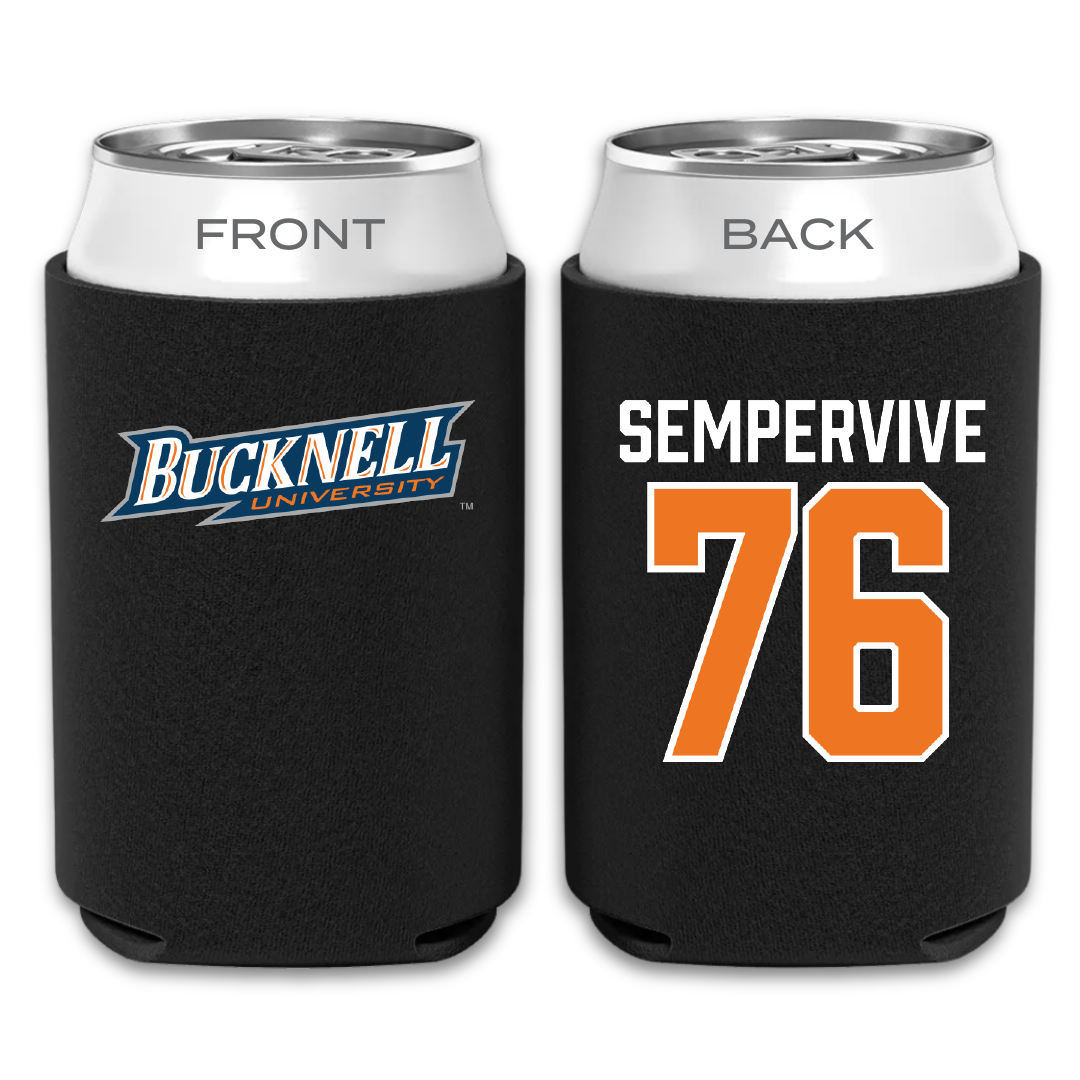 Bucknell University Football Black Can Cooler - #76 Ashton Sempervive
