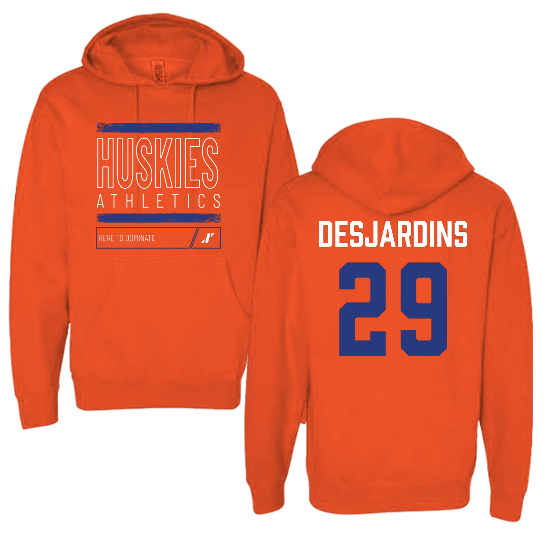 Houston Christian University Soccer (W) Orange Dominate Hoodie - #29 Karianne Desjardins