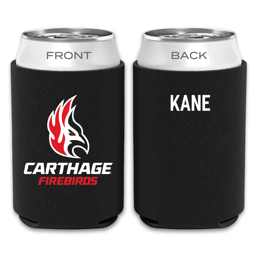Carthage College Swimming & Diving Black Can Cooler - Jillian Kane