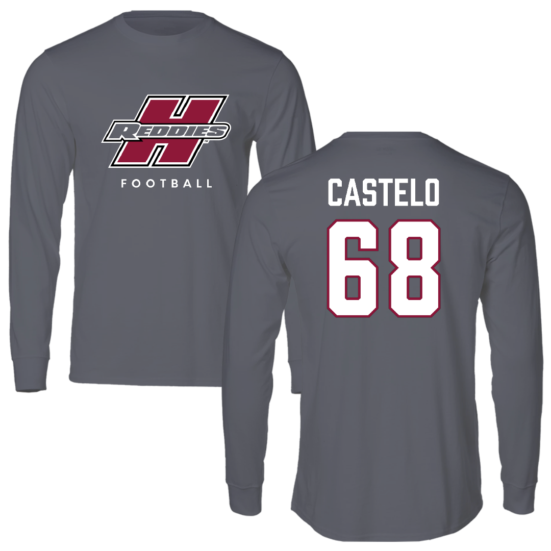 Henderson State University Football Gray Performance Long Sleeve - #68 Eduardo Castelo