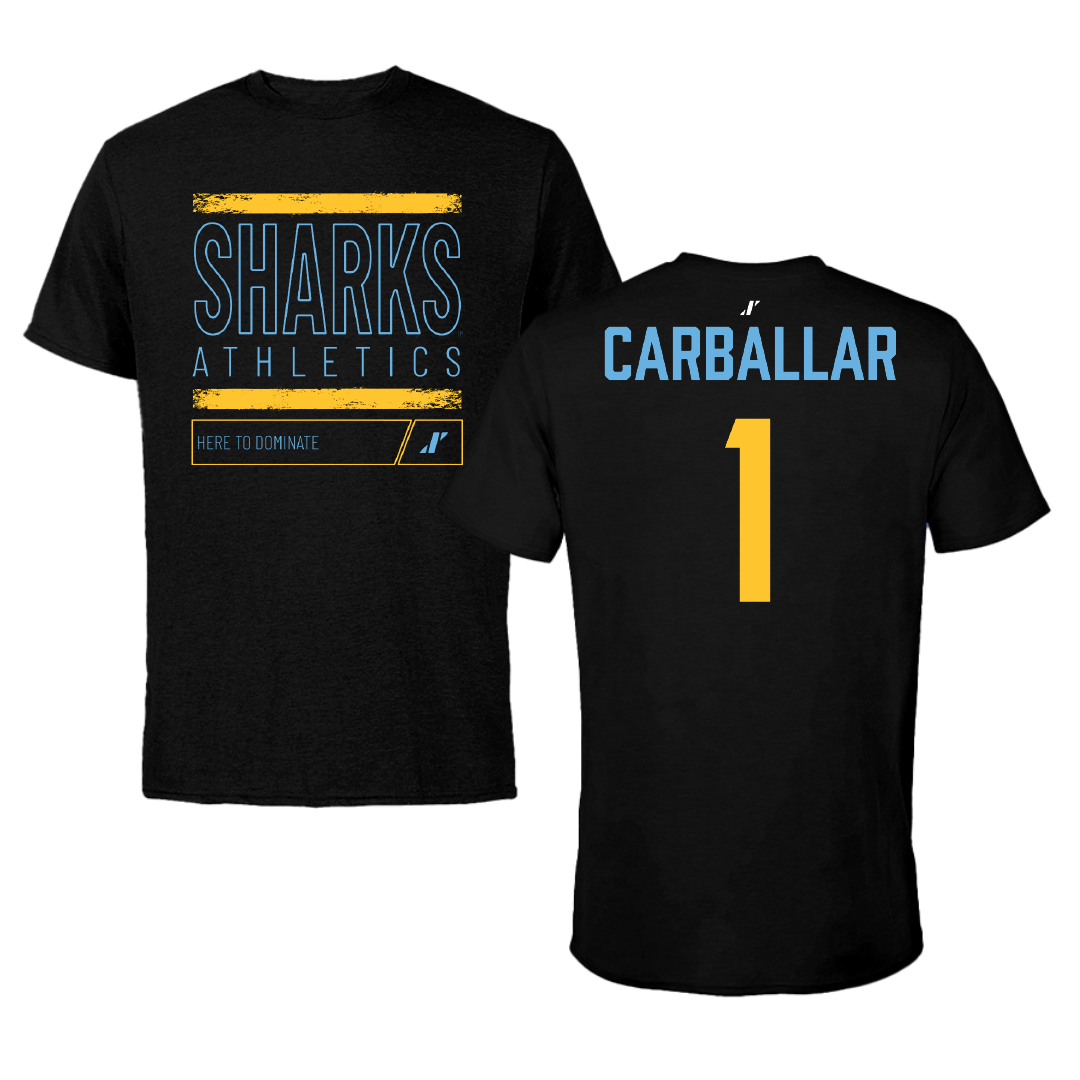 Long Island University Water Polo Black Dominate Performance Tee - #1 Weston Carballar