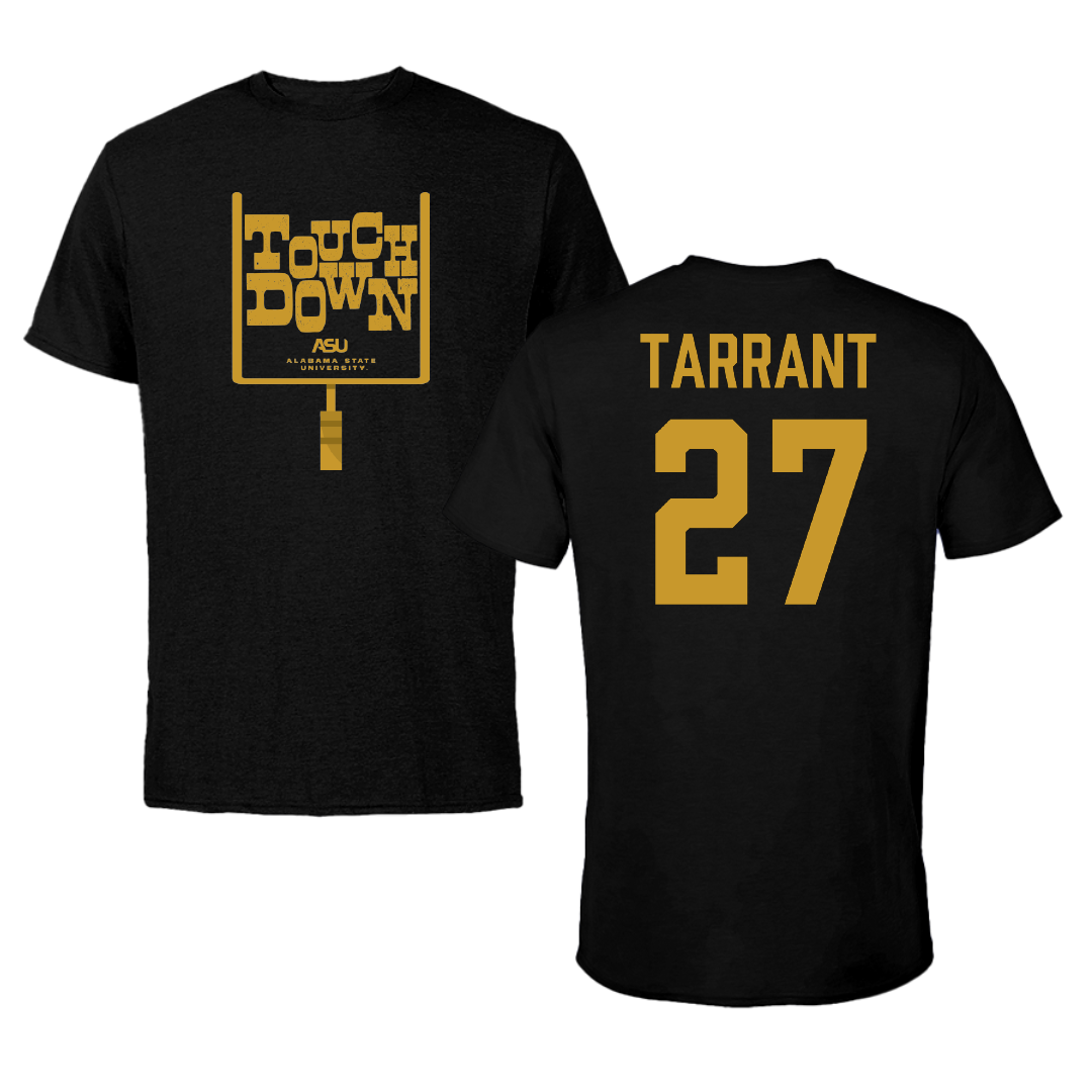 Alabama State University Football Black Touchdown Tee - #27 Eric Tarrant