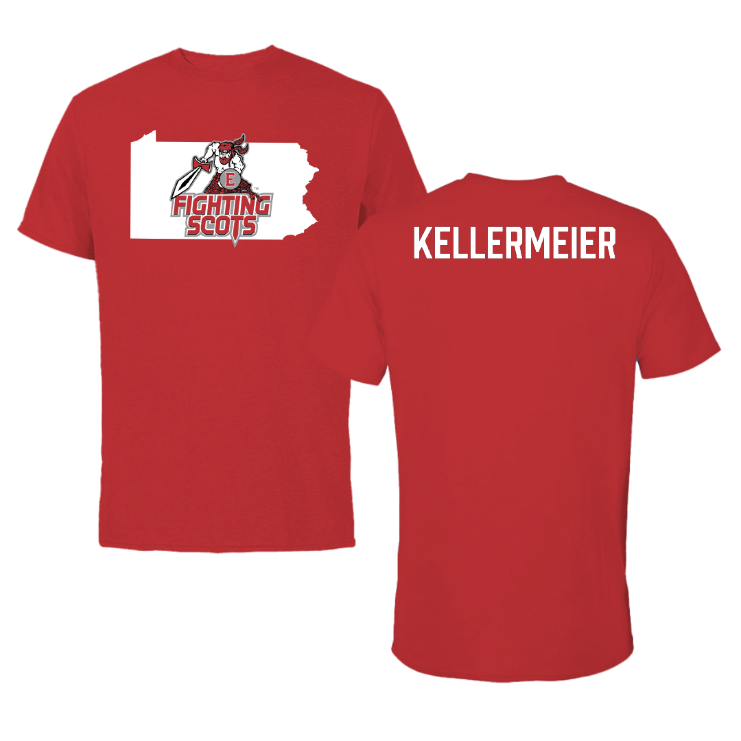 PennWest Edinboro TF and XC Red State Performance Tee - Wesley Kellermeier