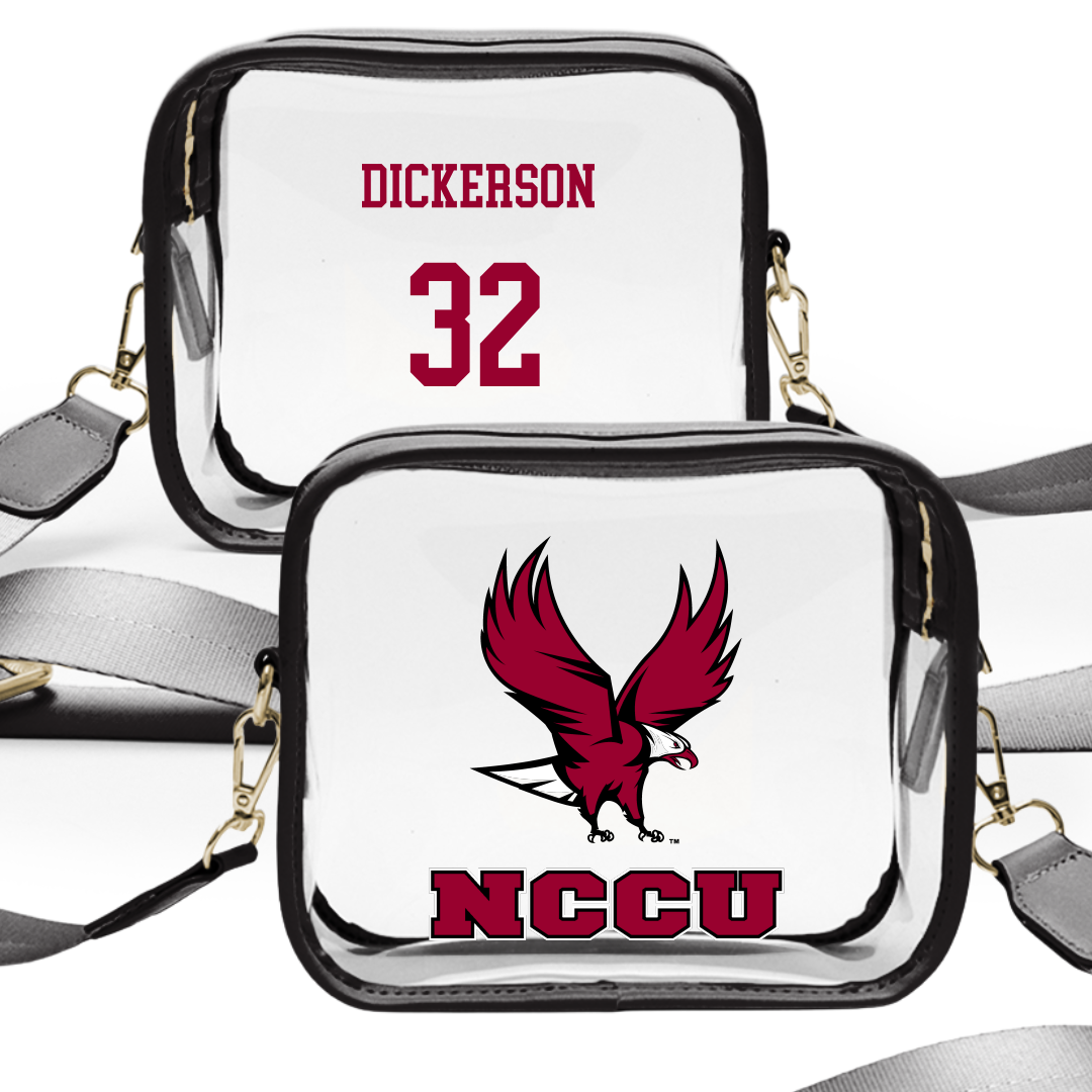 North Carolina Central University Football Black Clear Stadium Bag - #32 CJ Dickerson