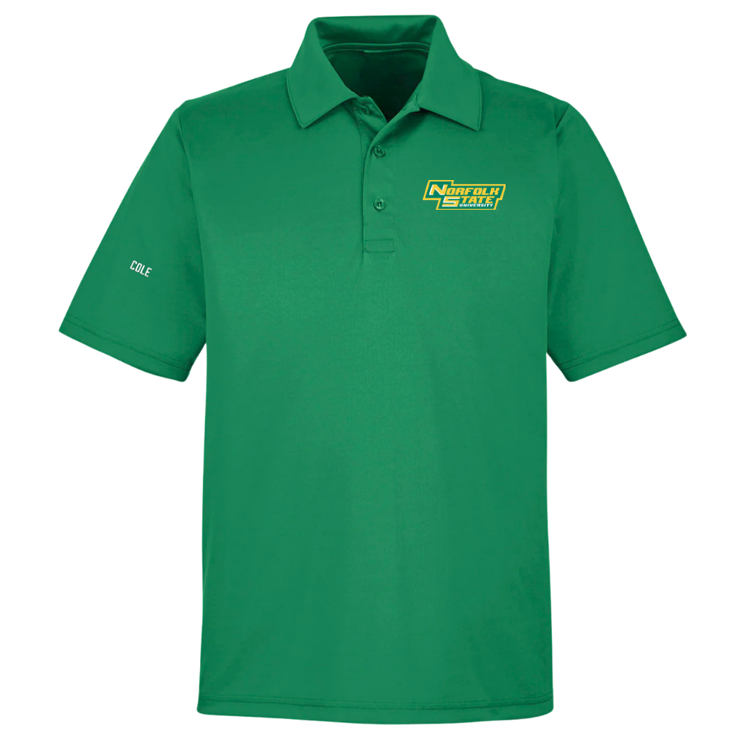 Norfolk State University TF and XC Green Polo - Kai Cole