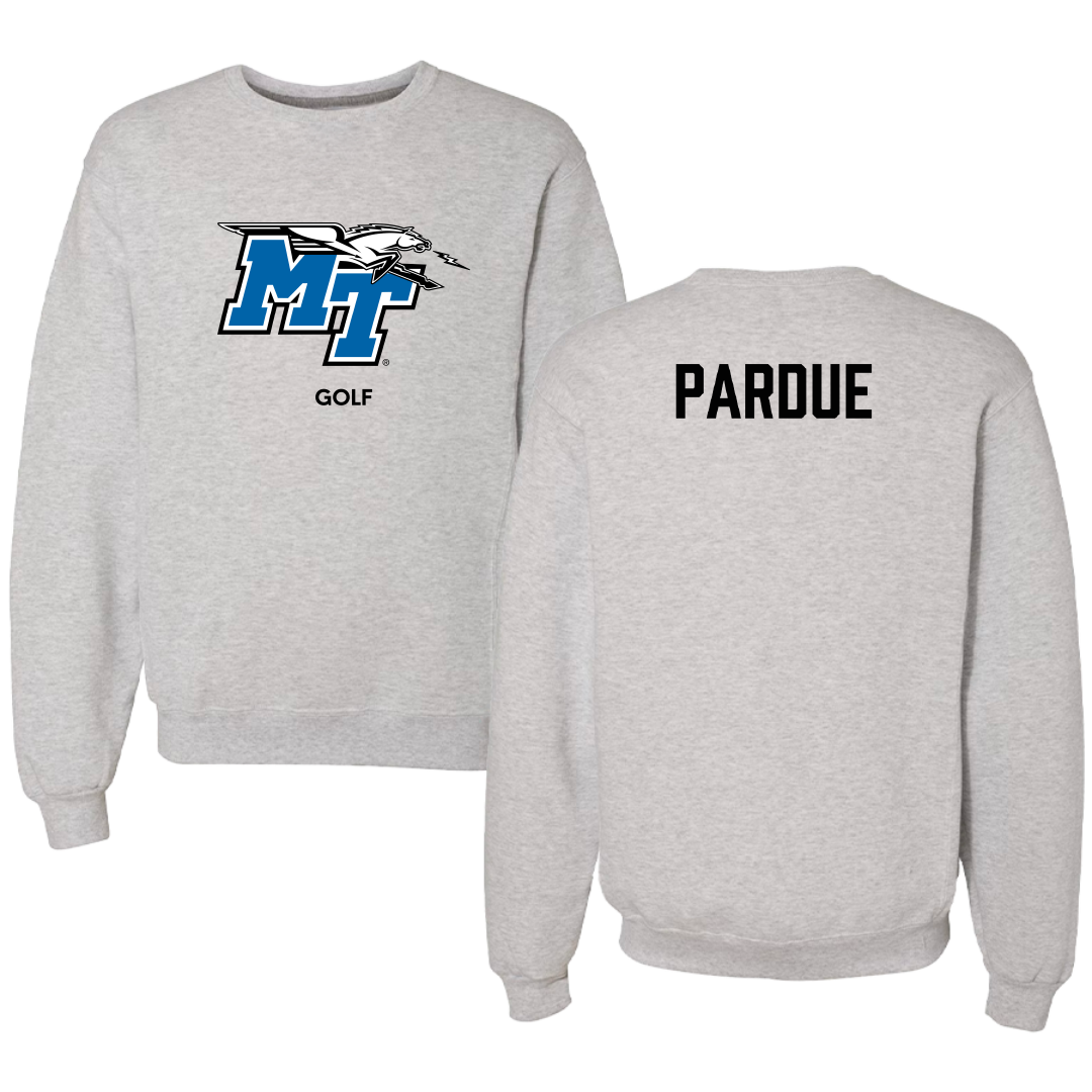 Middle Tennessee State University Golf (W) Light Gray Crewneck - Caroline Pardue