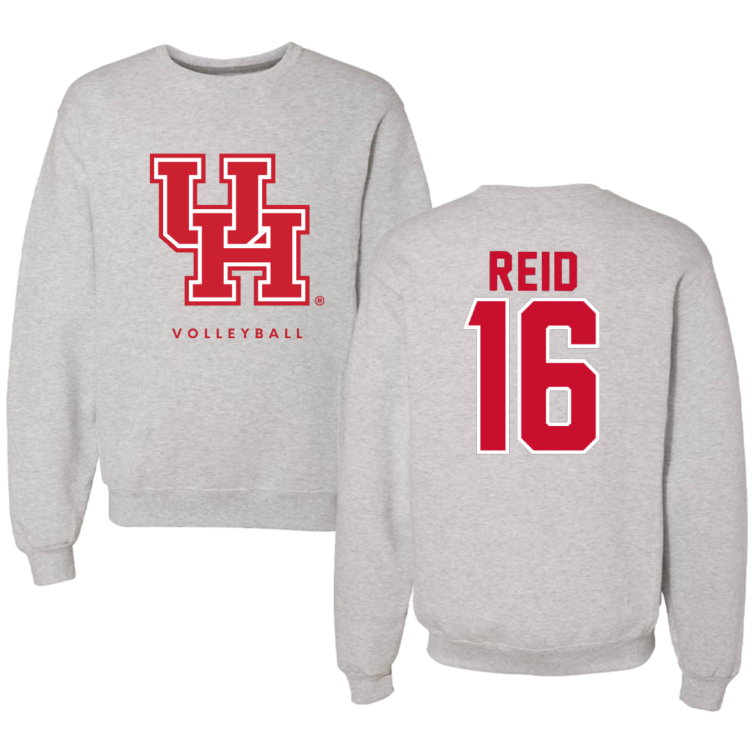 University of Houston Volleyball Gray Crewneck - #16 Brenya Reid