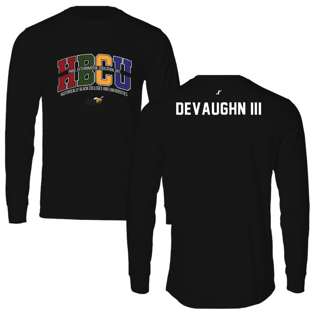 Alabama State University TF and XC Black HBCU Performance Long Sleeve - Vaughn DeVaughn III