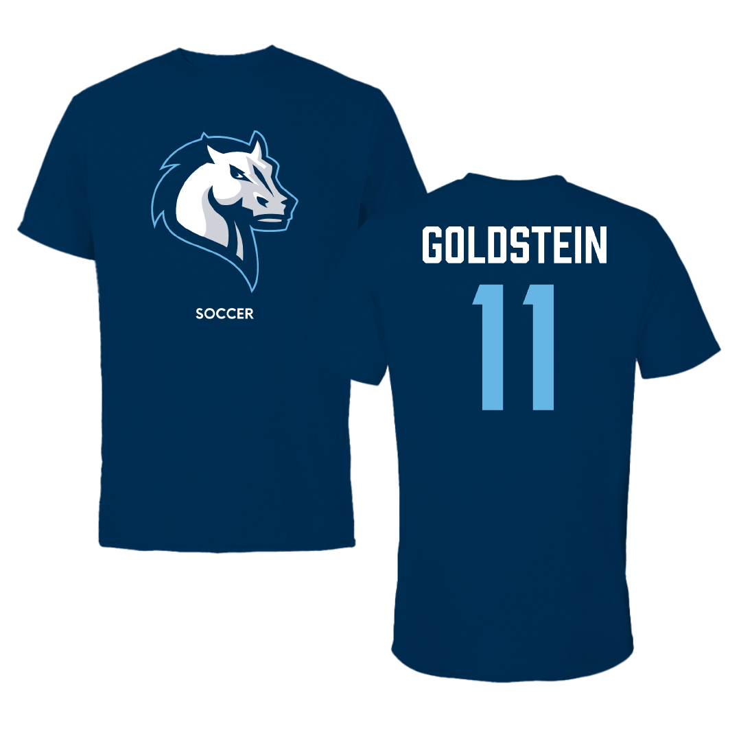 Mercy University Soccer (W) Navy Tee - #11 Blake Goldstein