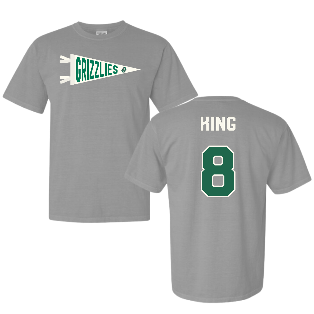 Adams State University Basketball Light Gray Pennant Comfort Colors Tee - #8 Jayce King