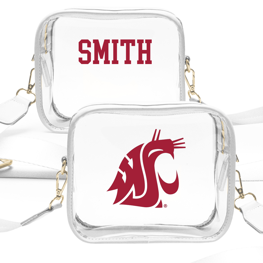 Washington State University TF and XC White Clear Stadium Bag - Antoni Smith