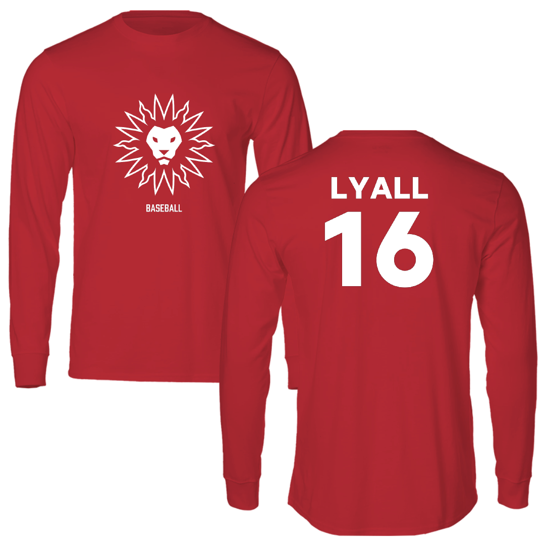 Loyola Marymount University Baseball Red Long Sleeve - #16 Jake Lyall