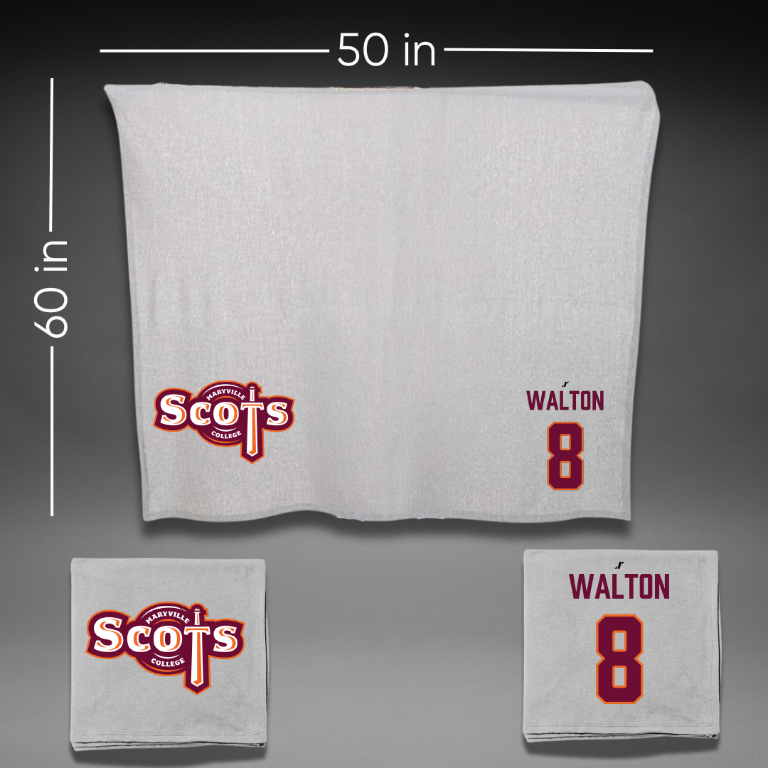 Maryville College Volleyball (W) Gray Blanket - #8 Ruby Walton