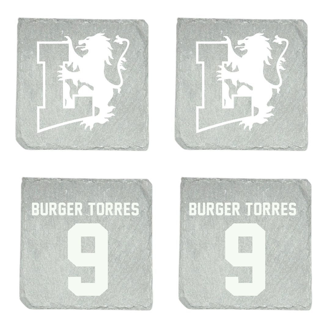 Lyon College Soccer (M) Stone Coaster (4 Pack)  - #9 Lucca Burger Torres