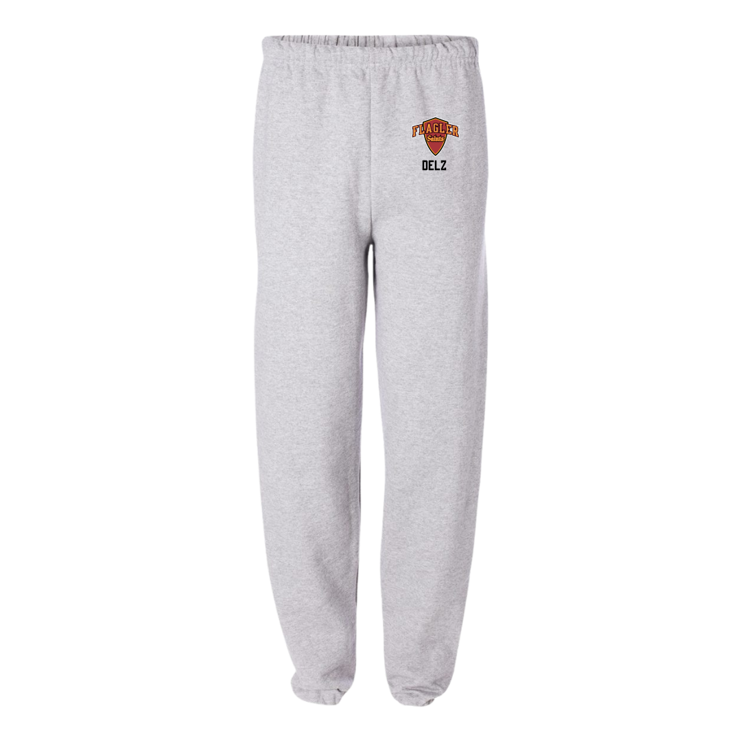 Flagler College Lacrosse (M) Light Gray Sweatpants - #43 Connor Delz