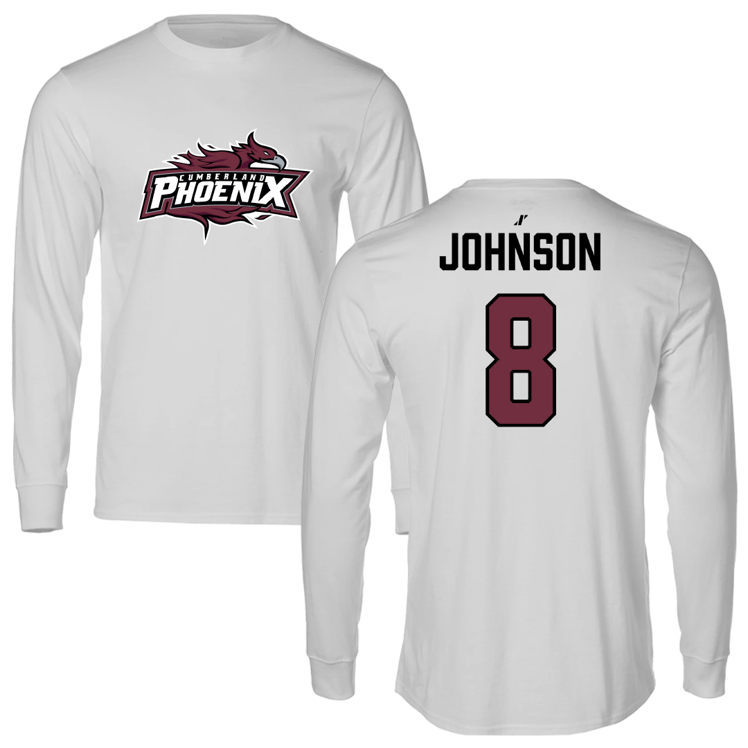 Cumberland University Football Light Gray Long Sleeve - #8 Cannon Johnson