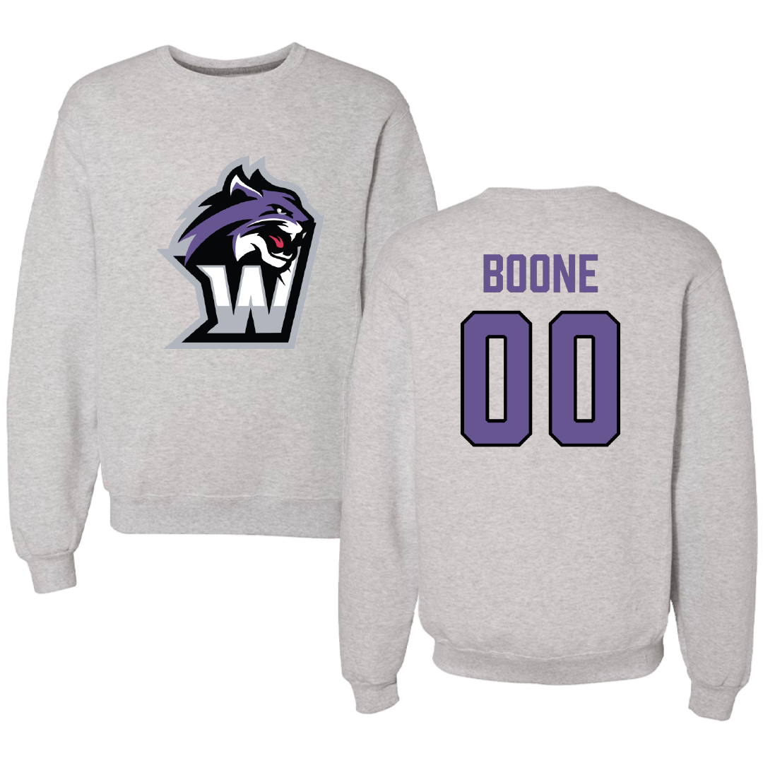 Wiley University Softball Light Gray Crewneck - #00 Kyrra Boone