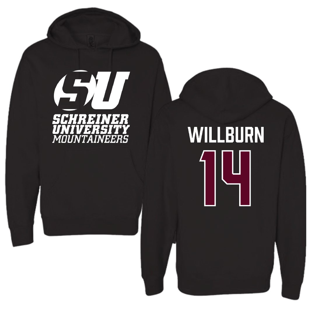 Schreiner University Volleyball (W) Black Hoodie - #14 Ashlyn Willburn