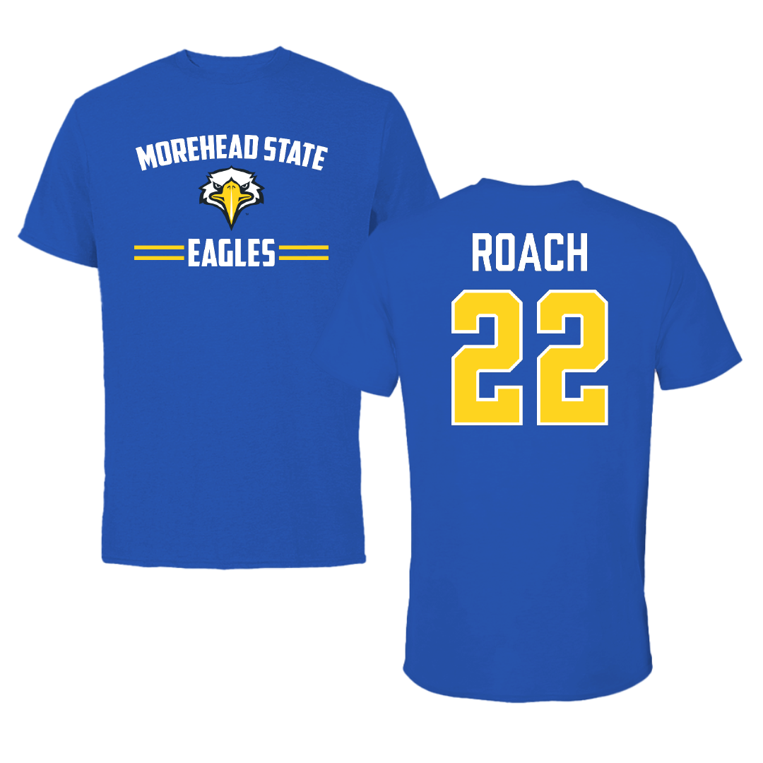 Morehead State University Football Blue General Tee - #22 Evan Roach