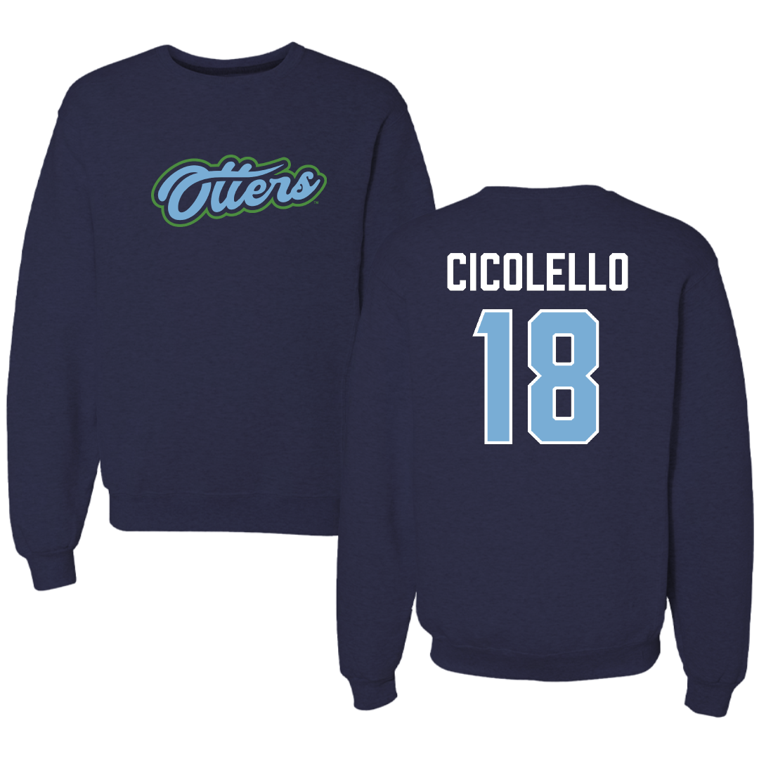 Cal State Monterey Bay Baseball Navy Crewneck - #18 Vincent Cicolello