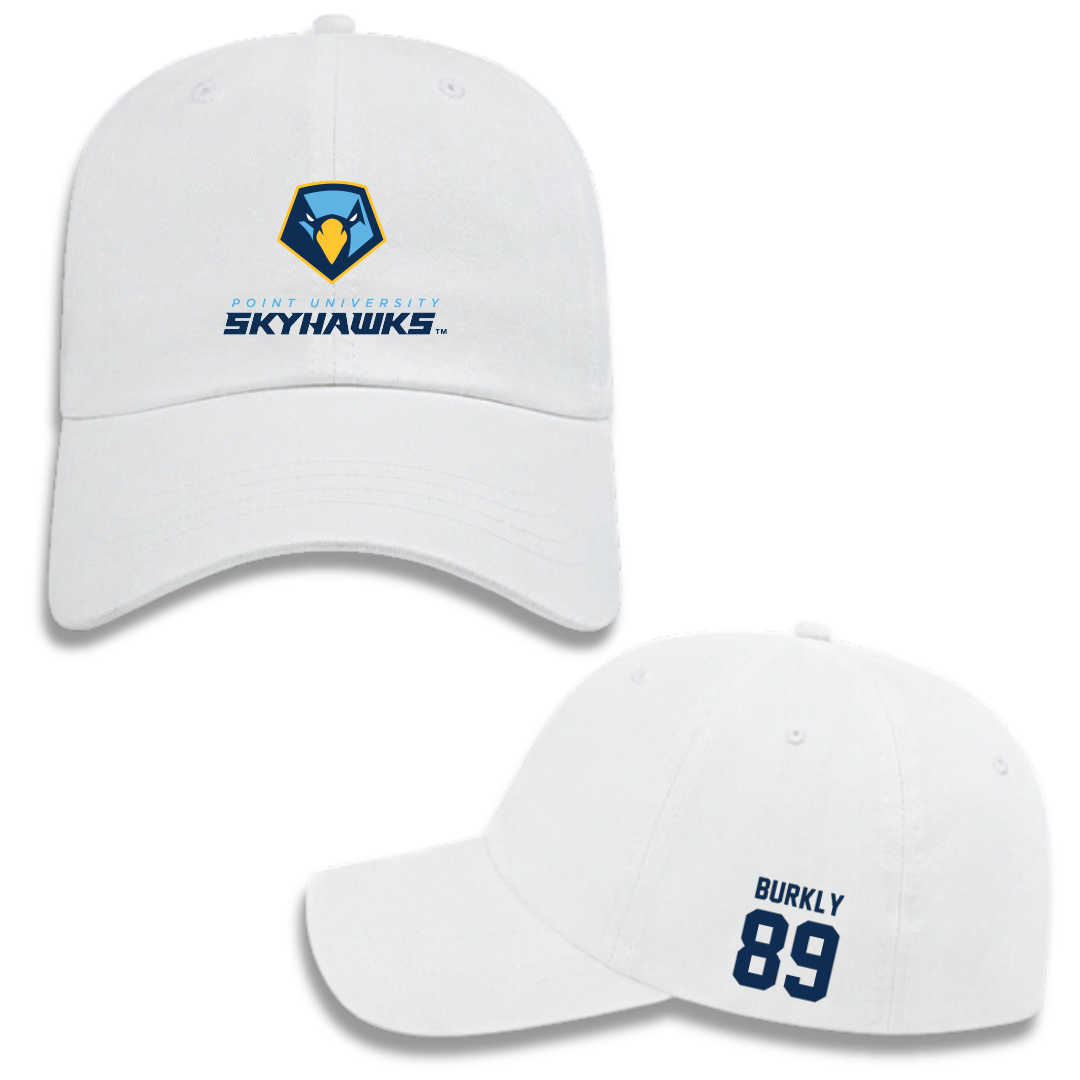 Point University Football White Hat - #89 Paul Burkly