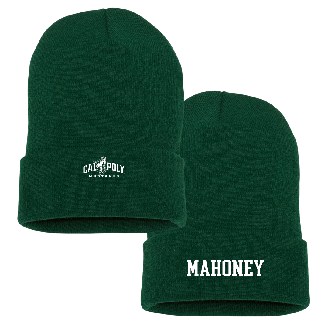 Cal Poly Soccer (M) University Green Beanie - #19 Quinn Mahoney