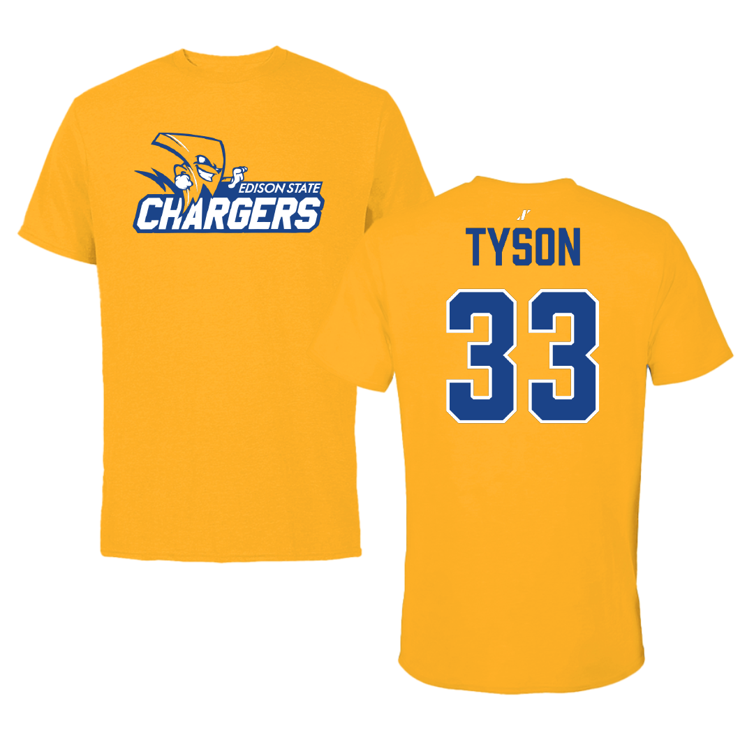 Edison State Community College Softball Gold Performance Tee - #33 Kyanne Tyson