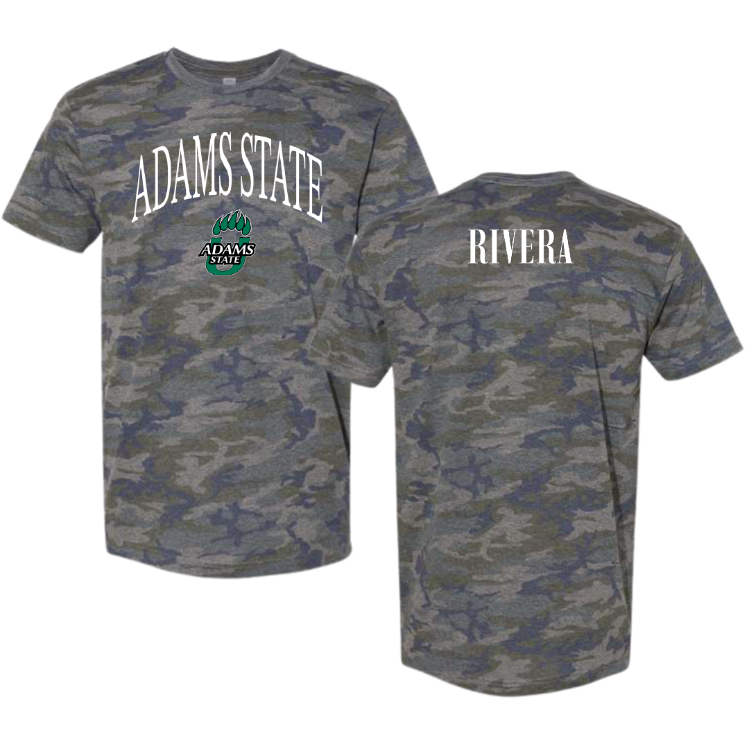 Adams State University Wrestling (W) Vintage Camo Tee - Cheyann Rivera