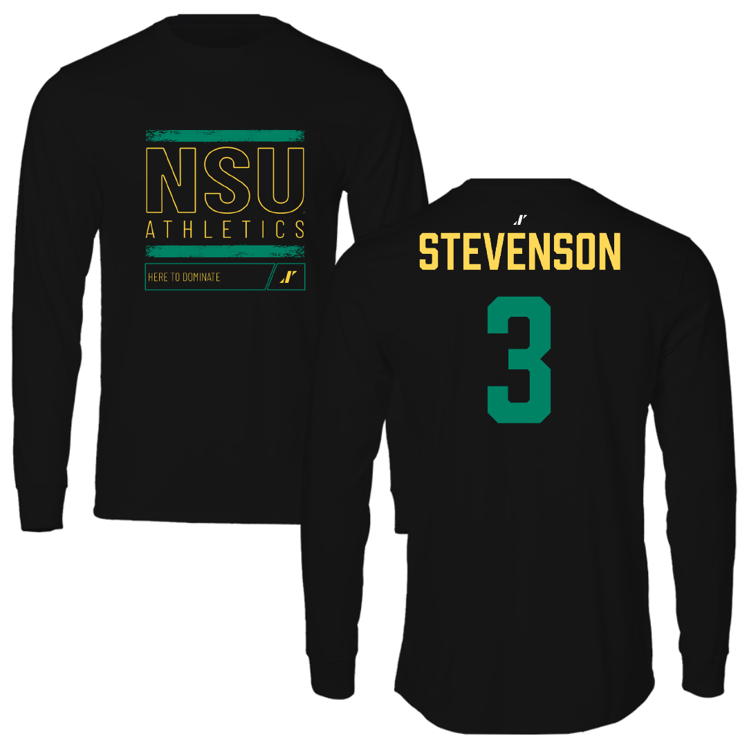 Norfolk State University Softball Black Dominate Performance Long Sleeve - #3 Samantha Stevenson