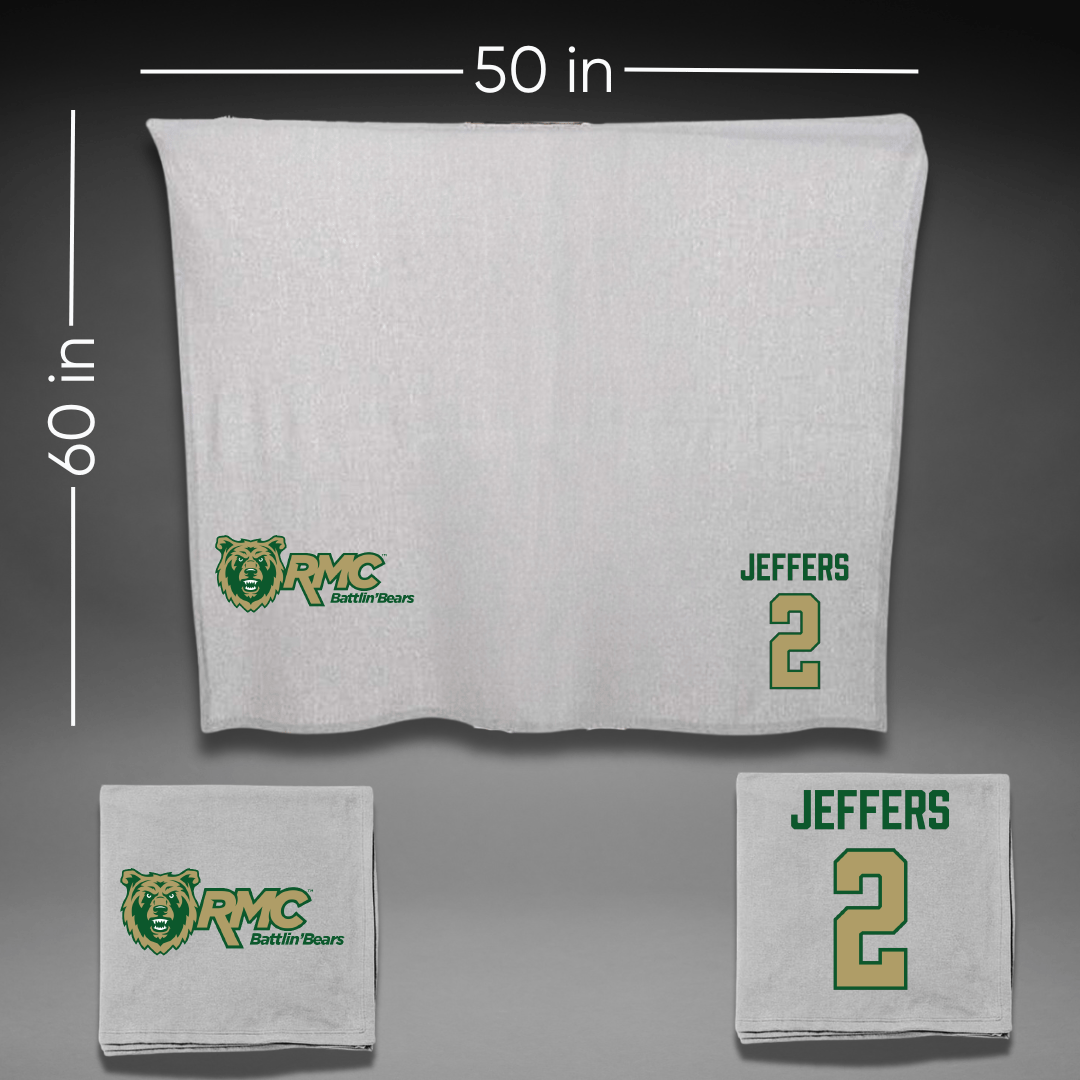 Rocky Mountain College Soccer (W) Gray Blanket - #2 Reese Jeffers