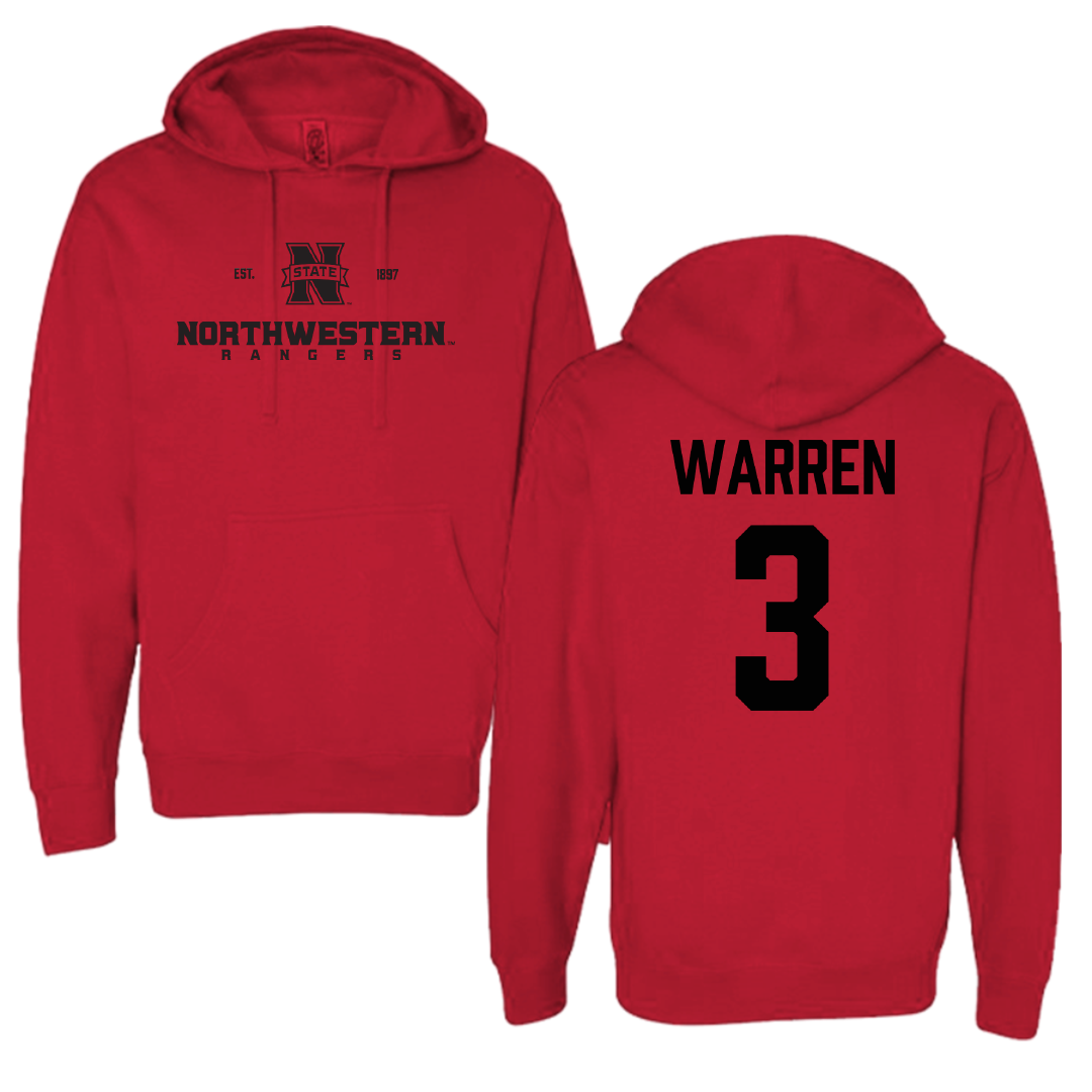 Northwestern Oklahoma State University Soccer (W) Red General Hoodie - #3 Eryn Warren