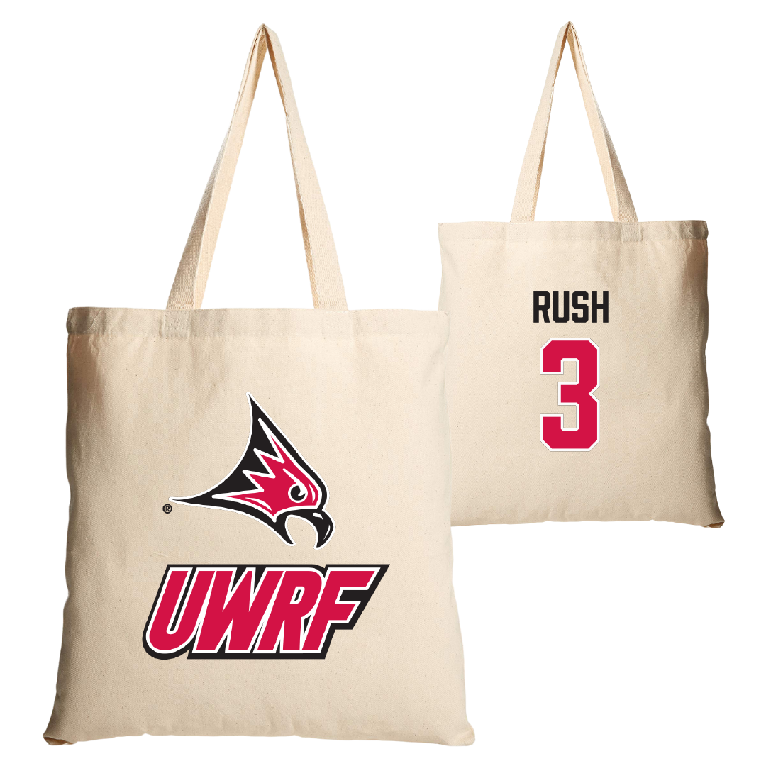 University of Wisconsin-River Falls Football Tan Canvas Tote Bag - #3 Austin Rush