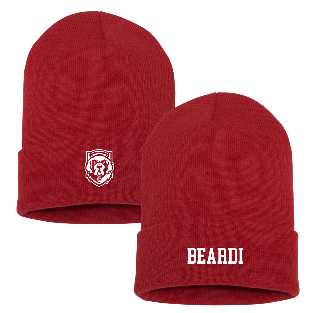 D'Youville University Softball Red Beanie - #7 Ally Beardi