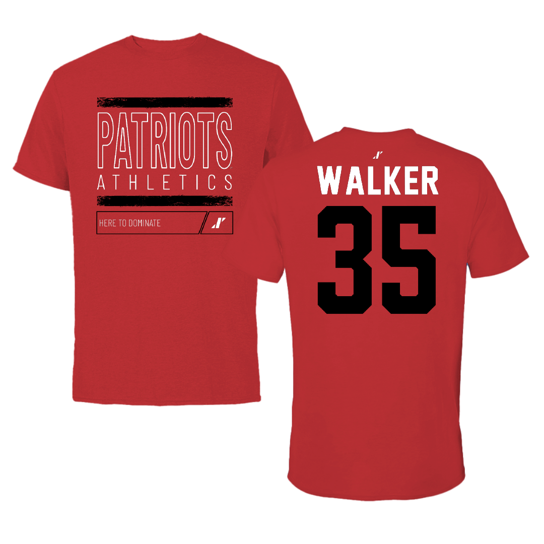 Dallas Baptist University Soccer Red Dominate Performance Tee - #35 Lauren Walker