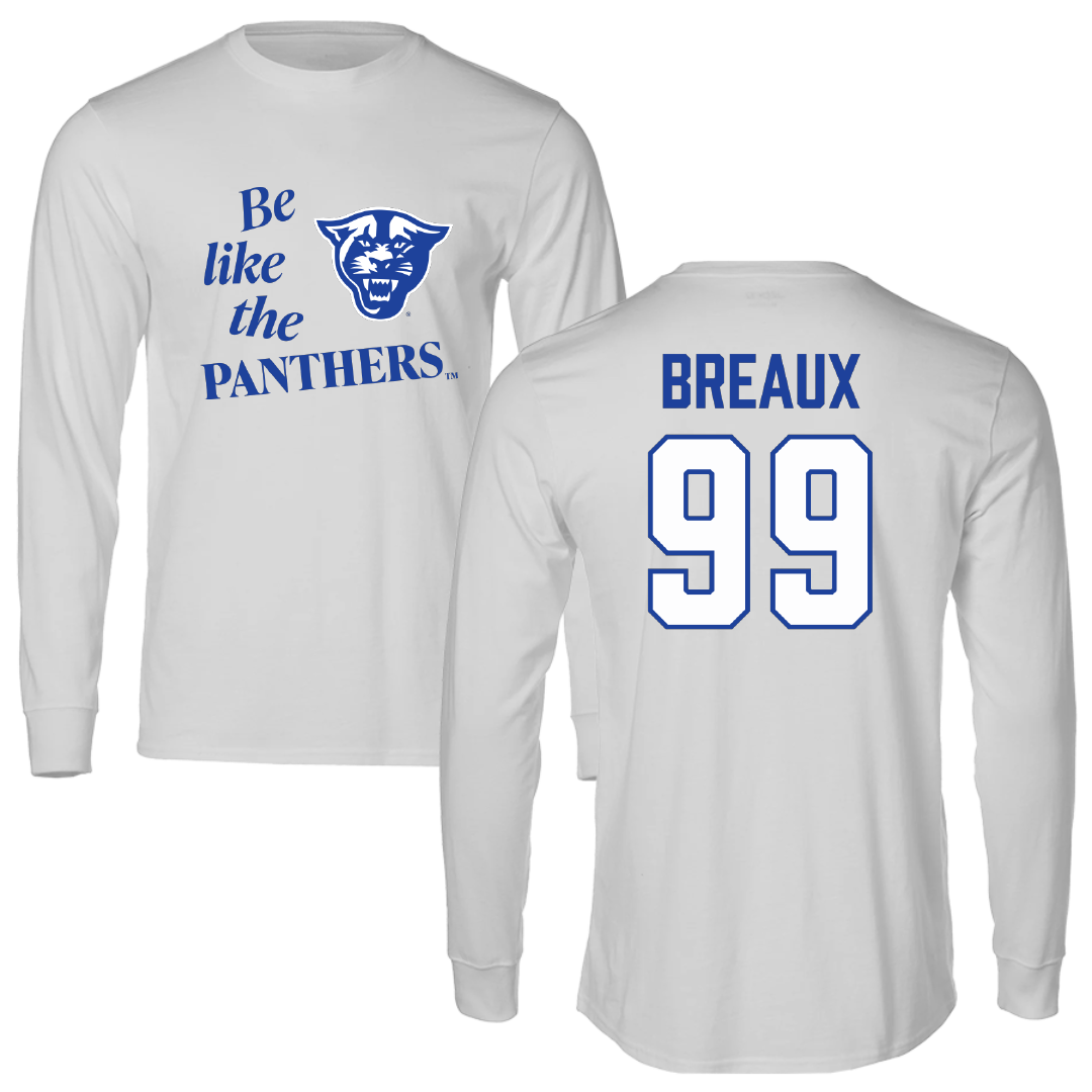Georgia State University Softball Light Gray Be Like Us Long Sleeve - #99 Samantha Breaux