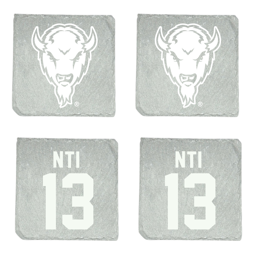 Marshall University Football Stone Coaster (4 Pack)  - #13 Camron Nti