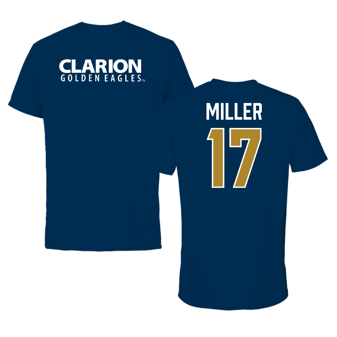 PennWest Clarion Baseball Navy Tee - #17 Colin Miller