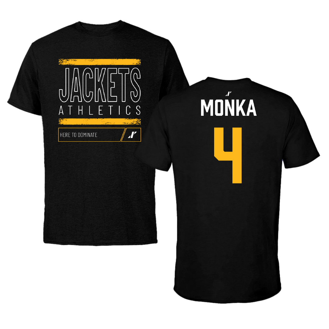 American International College Basketball Black Dominate Tee - #4 Eden Monka