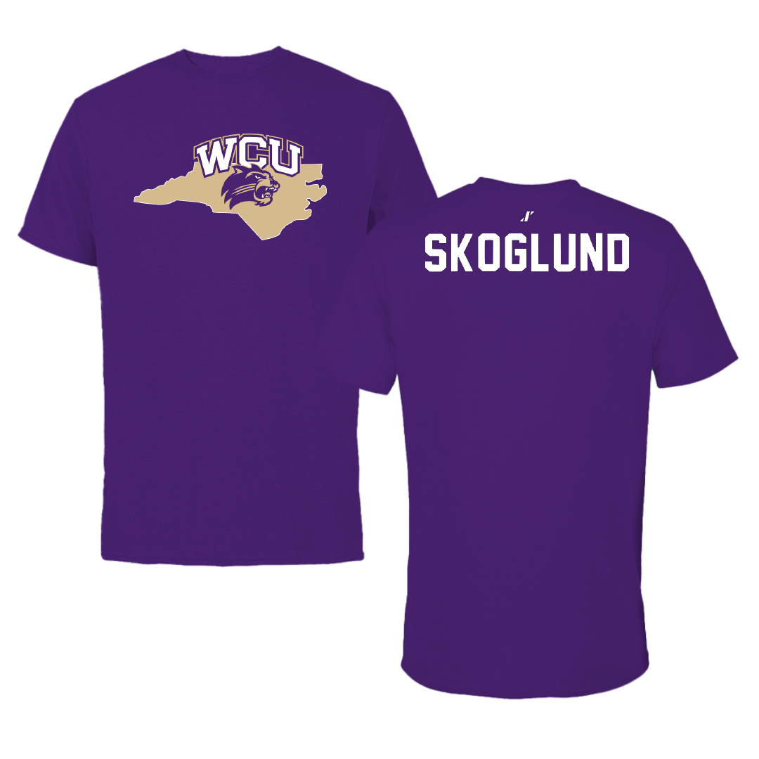 Western Carolina University TF and XC Purple State Performance Tee - Peyton Skoglund