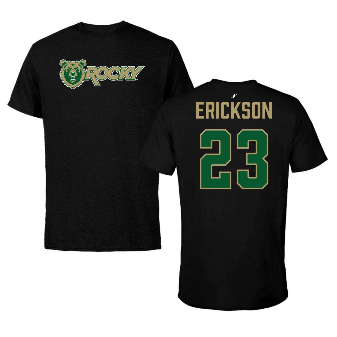 Rocky Mountain College Basketball (M) Black Tee - #23 Kade Erickson
