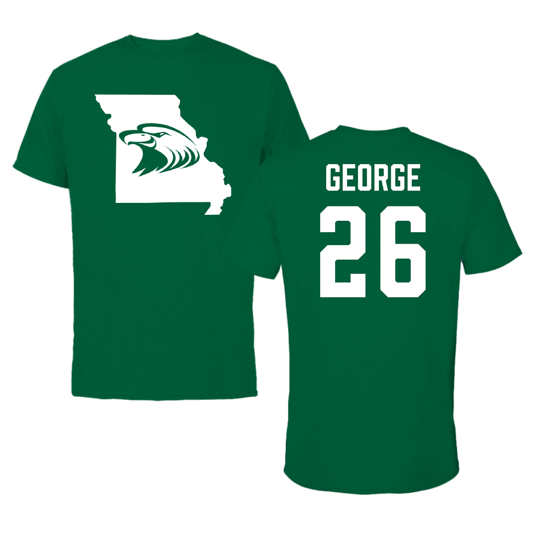 Central Methodist University Football Green State Tee - #26 Darius George
