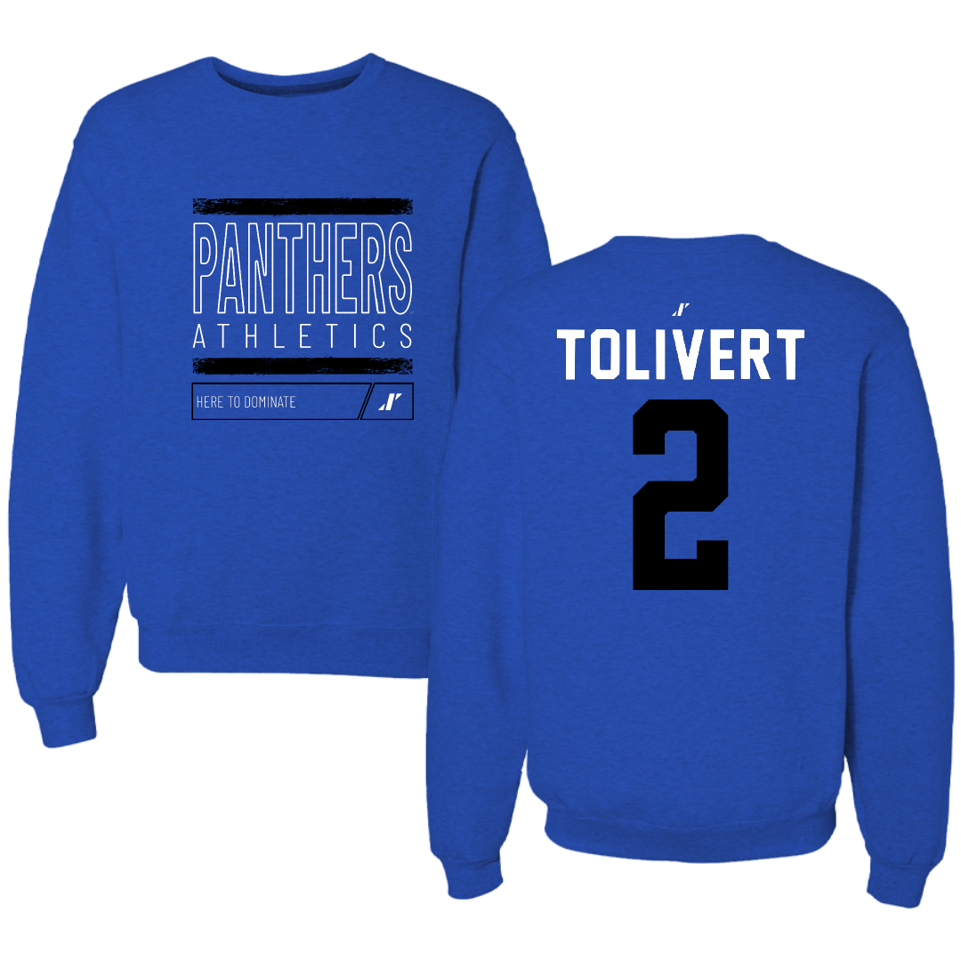 Georgia State University Basketball Blue Dominate Crewneck - #2 Mikyla Tolivert