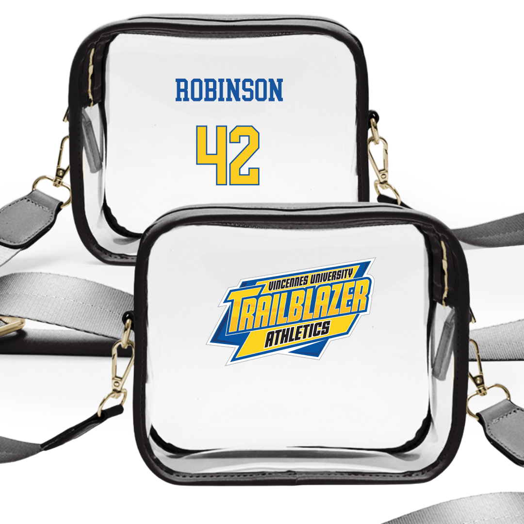 Vincennes University Baseball Black Clear Stadium Bag - #42 Ryan Robinson