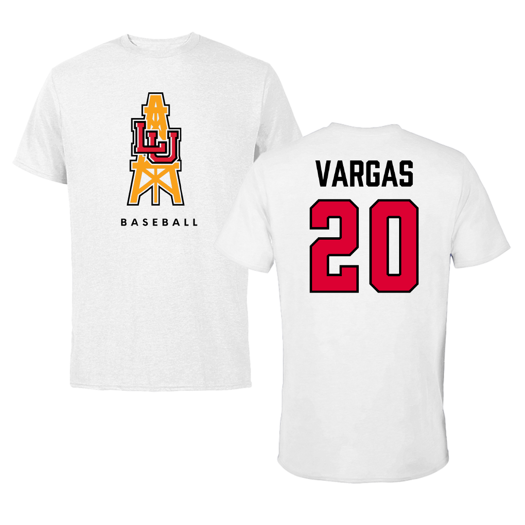 Lamar University Baseball White Tee - #20 Jose Vargas