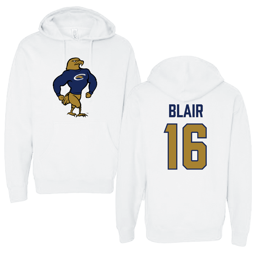 PennWest Clarion Soccer White Hoodie - #16 Addison Blair