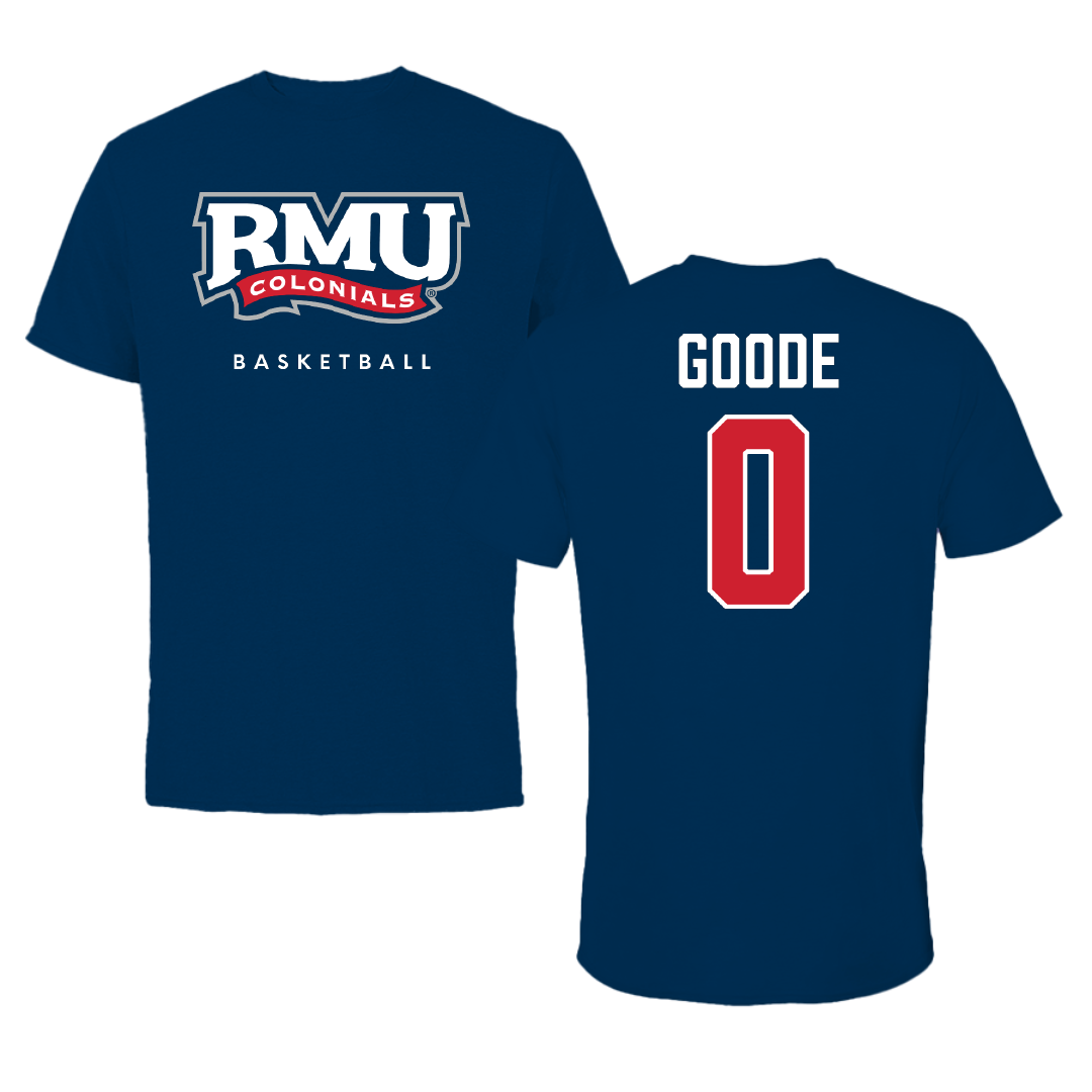 Robert Morris University Basketball Navy Tee - #0 DeSean Goode