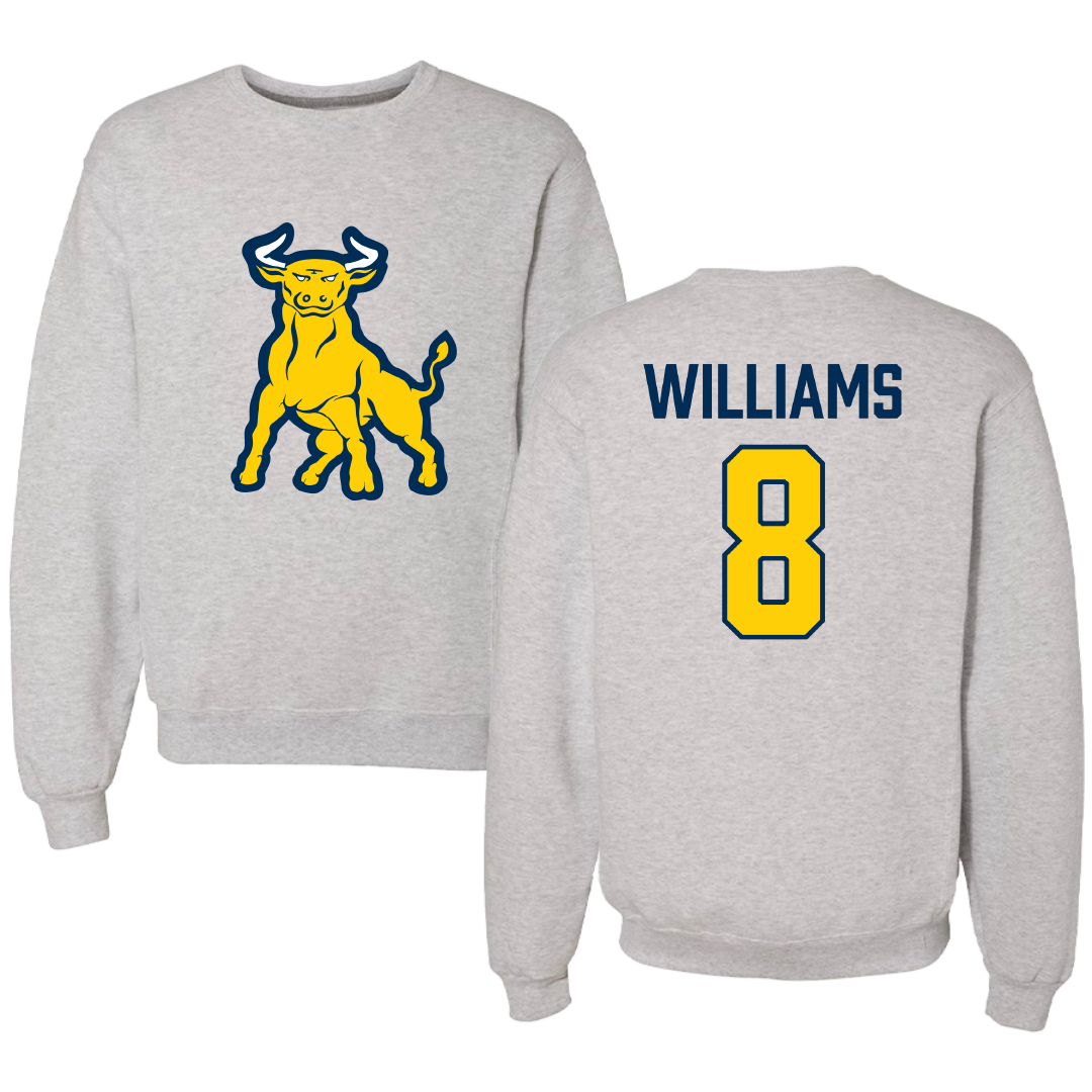 Johnson C. Smith University Football Gray Crewneck - #8 Quentin Williams